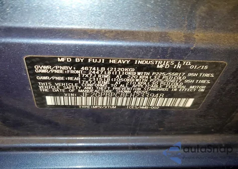 2015 Subaru Xv Crosstrek 2.0I Hybrid Touring из США, поврежденный, VIN JF2GPBPC8FH233948